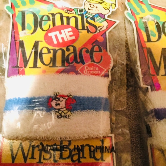 Dennis THE Menace VINTAGE DAIRY QUEEN Terry Cloth Wristbands  '94 & MARGARET - Picture 3 of 16